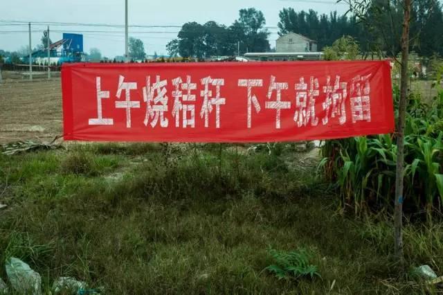 河南打擊焚燒秸稈 路上雷（léi）人標語頻現 